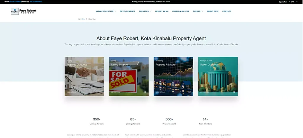 Faye Robert Property About Page