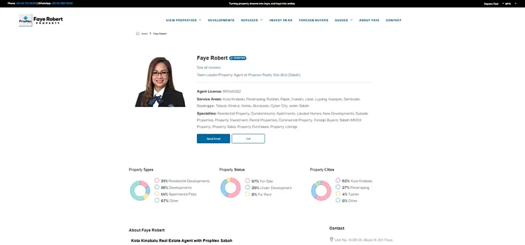 Faye Robert Property Agent Page