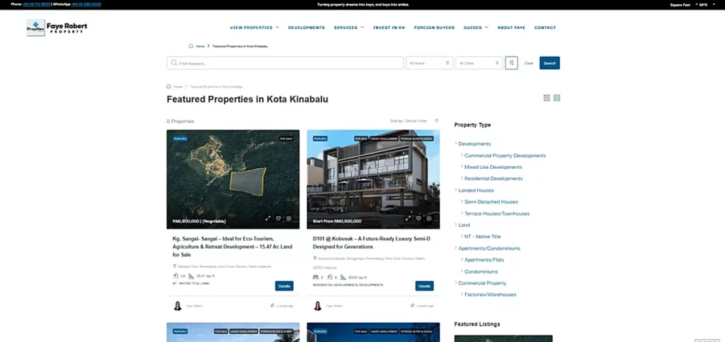 Faye Robert Property Featured Properties Page