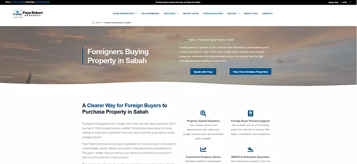 Faye Robert Property Foreign Buyers