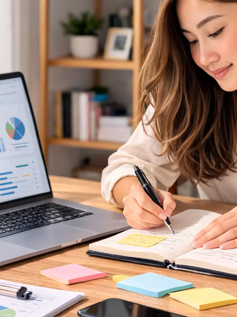 Real estate SEO and content marketing on a laptop